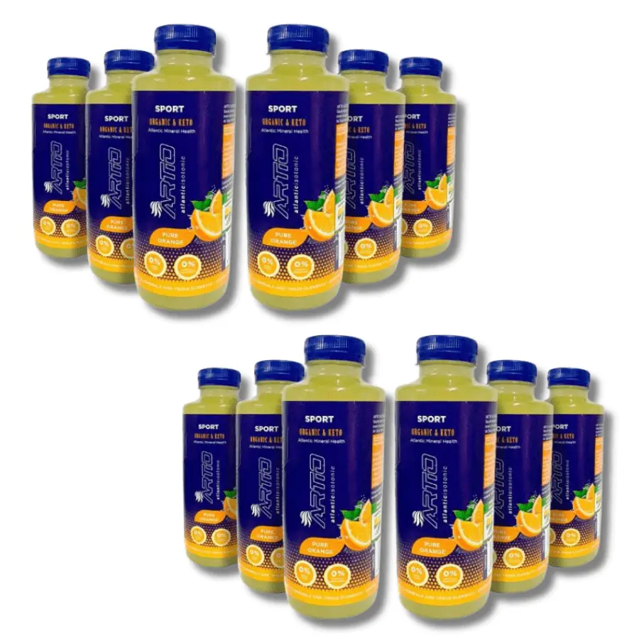 Botellas bebida isotónica Artio sport naranja 500ml